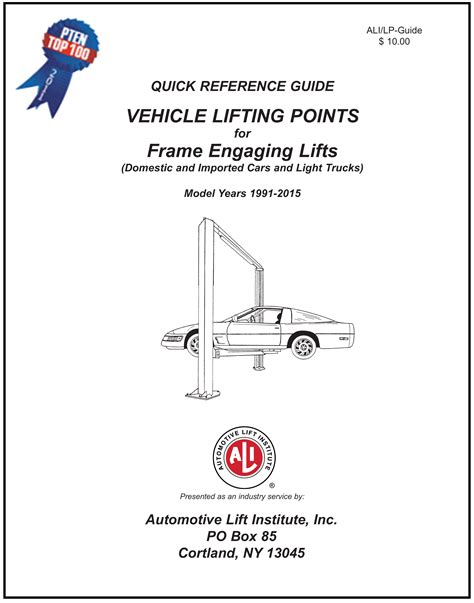 Vehicle lifting points quick reference guide. - Paso a paso 2 online textbook.