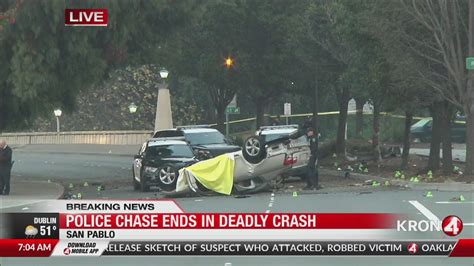 Vehicle pursuit leads to fatal collision in San Pablo