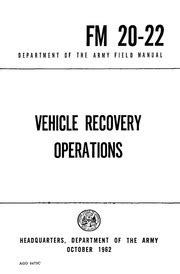 Vehicle recovery operations fm 20 22 department of the army field manual july 1970. - Guide mouvements de musculation 2e a dition approche anatomique l fr.