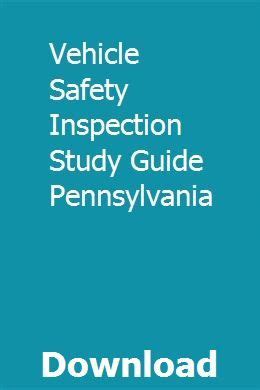 Vehicle safety inspection study guide pennsylvania. - Career guidance a resource handbook for low and middle income countries.