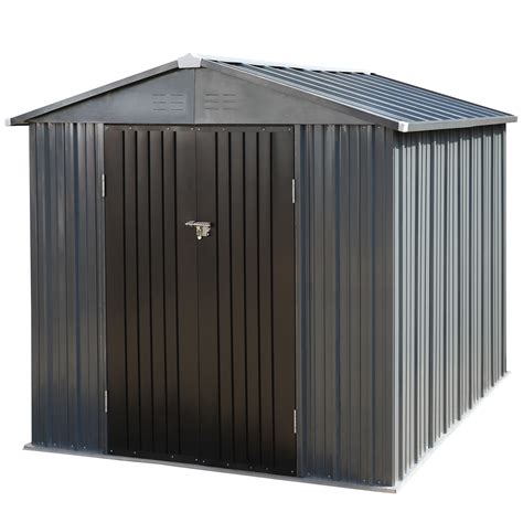 VEIKOUS 10 W x 10 D Metal Grey Storage Shed 100 PG0301-11 The Home Depot BTMWAY Patio 3ft x3ft Bike Shed Garden Shed, Metal Storage Shed with Lockable Door, Tool Cabinet with Vents and Foundation for Backyard, Lawn, Garden,. Veikous sheds