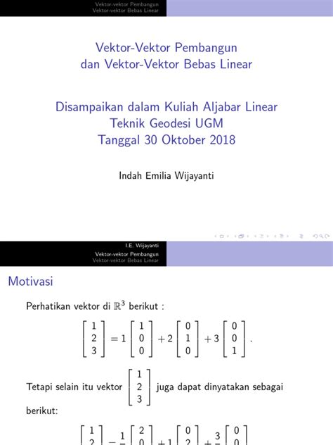 Vektor Bebas Linear