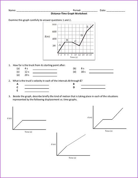 Velocity Time Graph Worksheet Englishworksheet.my.id
