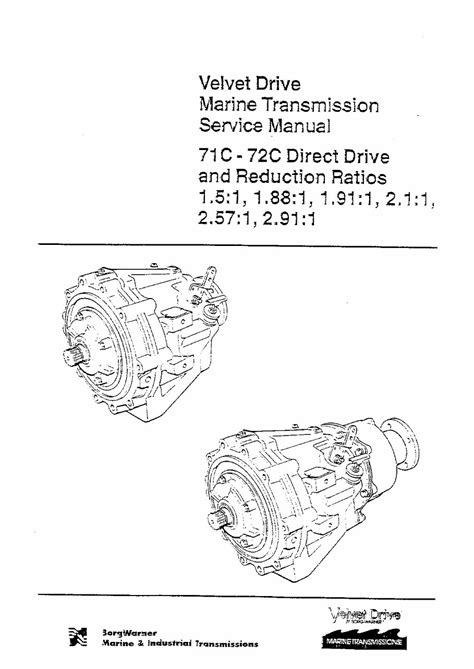 Velvet drive marine transmission service manual 71c 72c. - Manuale di riparazione massey ferguson 3650.
