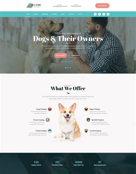 Venator Dog Club And Training HTML Template Modern Web Templates