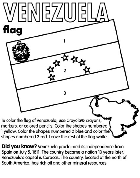 Venezuela Coloring Page crayola.com