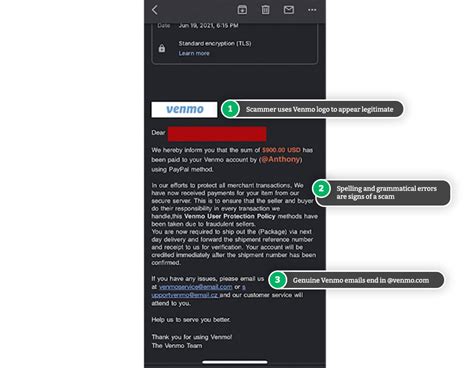 Premature Payment Request: The buyer insists on paying for the item before seeing it in person, which is rare for such ... the scam evolves. The buyer, feigning a transfer attempt, claims Venmo requires the seller's email, which is a departure from standard Venmo procedure. The seller then receives a poorly crafted screenshot showing a Venmo .... 