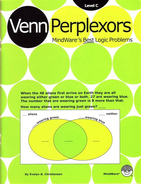 Ages 4 - 7. Grades PreK - 2. VENN PERPLEXORS Picture Diagram Workbook Level A.A Venn Diagram is made up of two or more overlapping circles. It is often used in math to show relationships between sets..