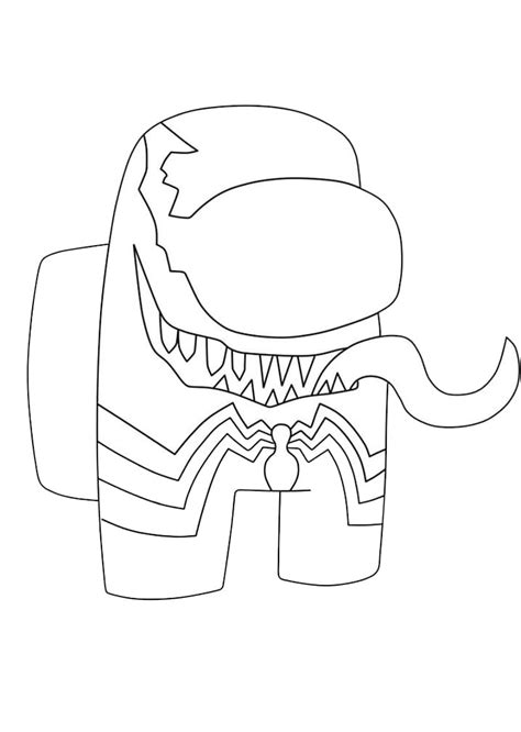 Venom Among Us Coloring Pages