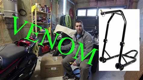 Venom Single Sided Swingarm Motorcycle Stand Lift with 40.7 mm pin, Motorcycle Wheel Stand, Motorcycle Rear Stand, Lifting Accessories, Compatible with Ducati & Triumph Models in Stands.. 