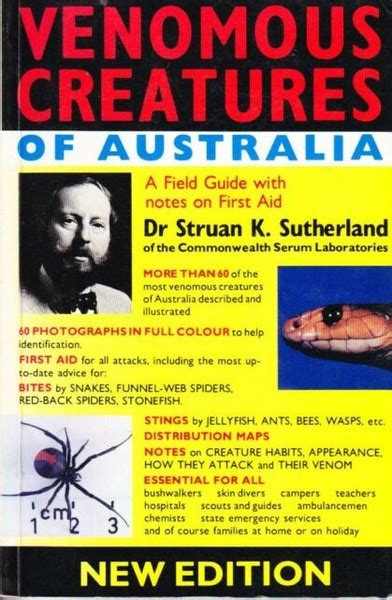Venomous creatures of australia a field guide with notes on first aid. - Graphic design manual principles and practice methodik der form und bildgestaltung aufbau synthese.