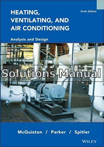 Ventilating And Air Design 6th Conditioning Analysis Edition Manual Solution Heating