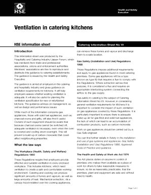 Ventilation In Catering Kitchens Hse