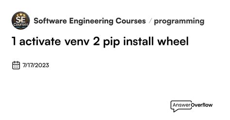 Venv pip upgrade.  Wheel packages install much faster than running setup. 1.  Jan 29, ...