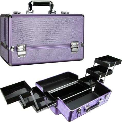 Ver Beauty Professional Makeup Case Organizer Cosmetic Storage with 6