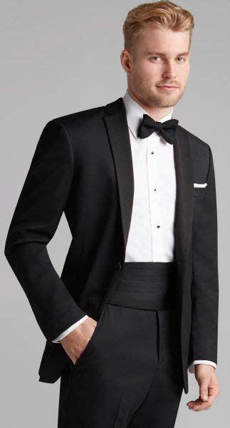 Product Description. Build your formal wear look with this stylish tuxedo jacket from Black by Vera Wang. This jacket features a sharp peak lapel, classic satin details and a trim, Slim …. 