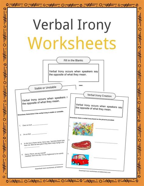 Verbal Irony - Worksheets for Kids