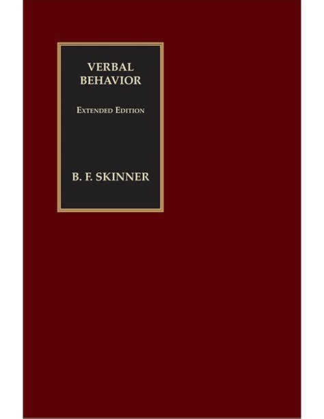 Read Verbal Behavior By Bf Skinner