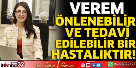 Verem önlenebilir ve tedavi edilebilir bir hastalıktır!.