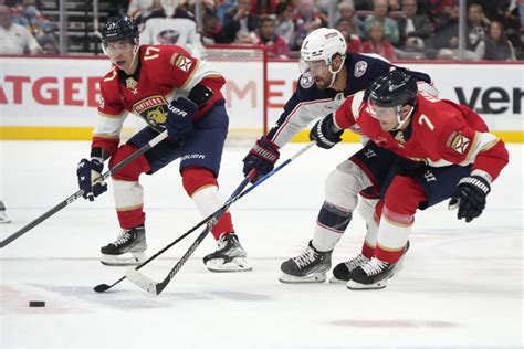 Verhaeghe scores in overtime as the Panthers rally to beat the Blue Jackets 5-4