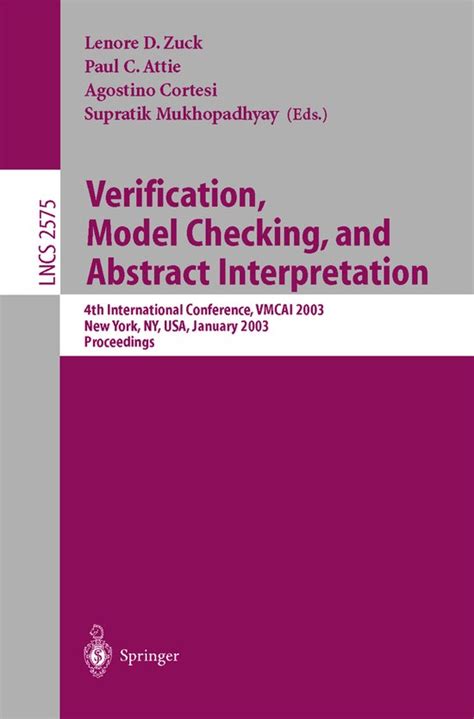 Verification Model Checking And Abstract Interpretation