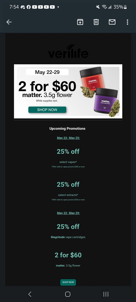 View Verilife - Amherst, a weed dispensary located in Amherst, New York. Save on your first order. See details to save More details. Skip to content. Menu Sign up. Weedmaps Home. ... 2 deals available. $139.00. 1/2 oz. FLOWER. Columbia Care 1:1 Medihaze Whole Flower (MDH) 30% off matter. 3.5g flower. $45.00.. 