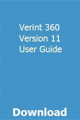 Verint 360 version 11 user guide. - Un manual para padres cristianos 50 estrategias para todas las.