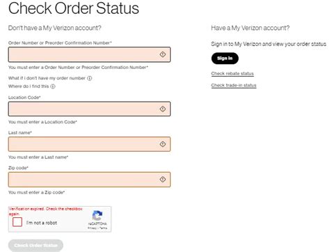 Verizon Application Status Applied