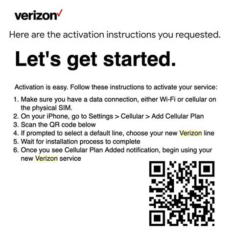 Verizon Esim Activation Code