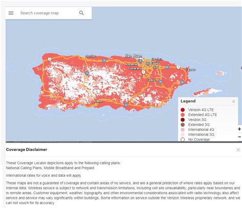 Verizon coverage puerto rico. Thanks for any help! Make sure she has roaming turned on. There should be some coverage in PR. Verizon doesn’t have their own towers in PR but they partner with another provider via roaming. Google spectrum international rates for pricing, they do provide it. I fell for the same trap with Spectrum Mobile. 