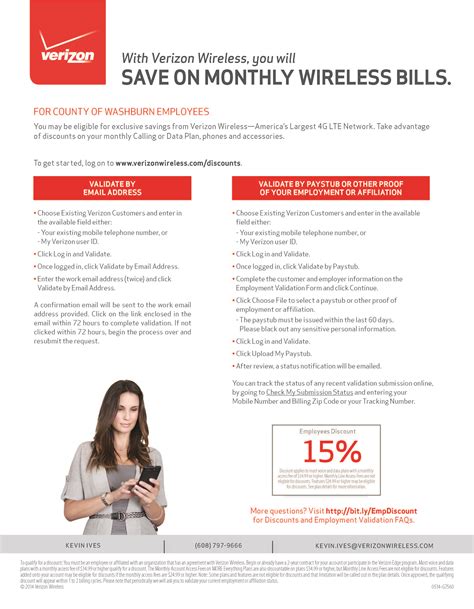 Verizon employer discount. Verizon Fios. UMB employees may be eligible for a discount through the Verizon Connections Program. Take advantage of this offer to receive a special discount of $10 a month when you order a Fios Triple Play online or $5 a month for Double Play. Get started and learn more. Contact: Kirsten Zanardi 571-442-6086 kirsten.s.zanardi@verizon.com 