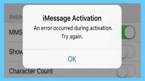 Verizon imessage activation error.  If you see an error message when you try to activate, follo...