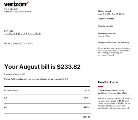 To pay by mail, include your account number on the check and send your payment to the address indicated on your bill. Verizon may use information from your check to make an electronic fund transfer and withdraw funds from your account as soon as the same day your payment is received..