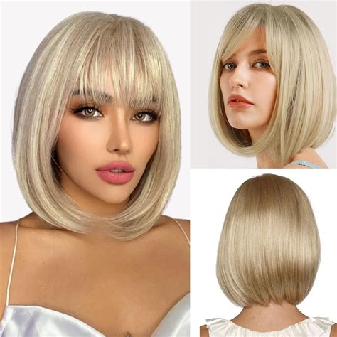 Verleihen Sie Ihrem Look mit unseren atemberaubenden Blonden Bob-Perücken einen Hauch von Glamour