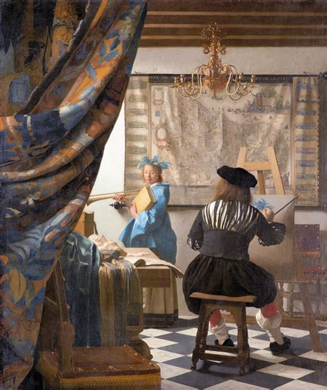 Jul 23, 2023 · Masterpiece Story: Art of Painting by Johannes Vermeer. James W Singer 23 July 20236 min Read. Johannes Vermeer, Art of Painting, ca. 1666-68, Kunsthistorisches Museum, Vienna, Austria. Detail. Johannes Vermeer is an enigmatic figure in the history of art. He is considered one of the most famous artists of the Dutch Golden Age. 