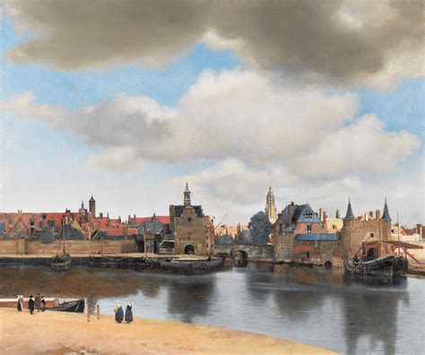 Vermeer view of delft. Johannes Vermeer. This accurately observed landscape shows the buildings of the artist's hometown of Delft, its roofs and steeples, caught in shadow and light, … 