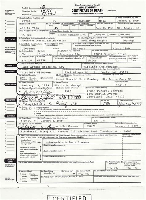 Vermilion ohio death records. .  ...
