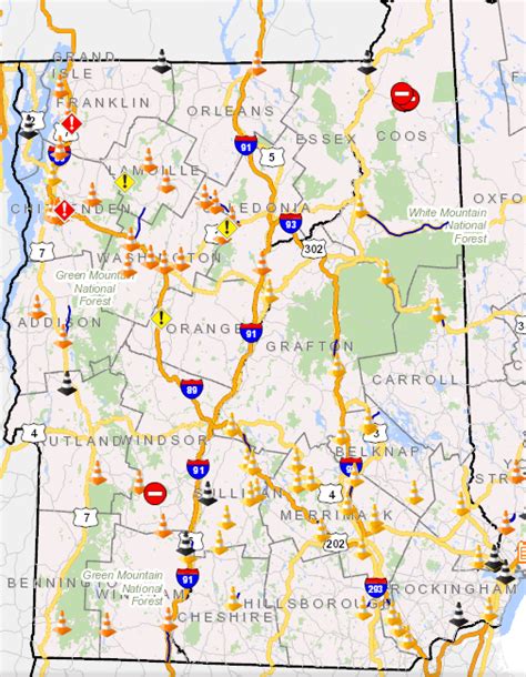 Glover, VT traffic updates reporting highway and road conditions with live interactive map including flow, delays, accidents, construction, closures,traffic jams and congestion, driving conditions, text alerts, gridlock, and driving conditions for the Glover area and Orleans county..