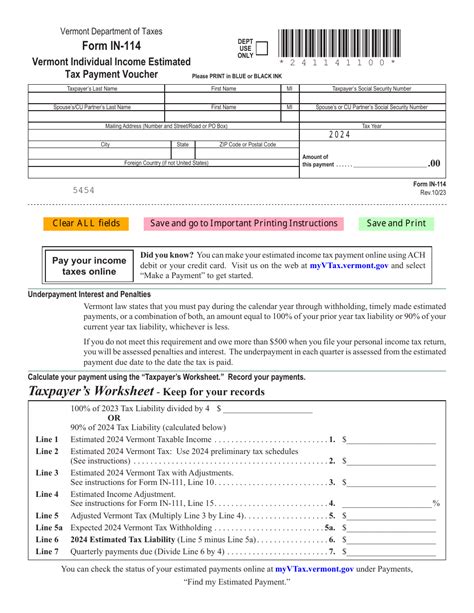 Vermont individual: Fill out & sign online DocHub