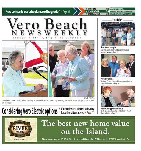 Vero beach press journal. Alex Boerner, Vero Beach Press Journal Valter Lohmann, a boiler and turbine attendant at the Vero Beach Municipal Power Plant, monitors steam flow into a giant turbine on Tuesday, July 19, 2005. 