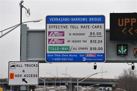 Recently proposed state legislation would exempt Staten Island residents from tolls on the Verrazzano-Narrows Bridge. ... toll rate of $2.75 in each direction, as opposed to the $6.55 E-ZPass rate .... 