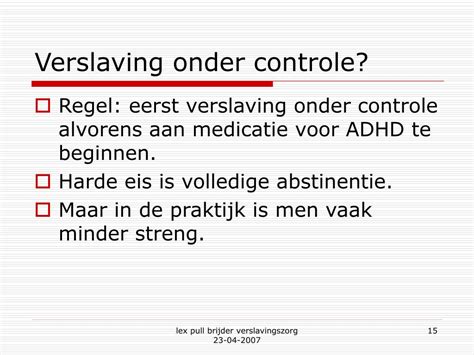 Verslaving en ADHD impulscontroleproblemen