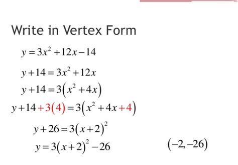 Vertex Form How To Solve