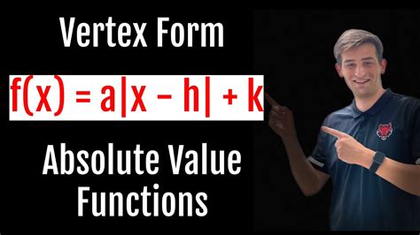 Vertex form of Absolute Value Functions YouTube