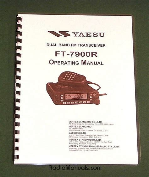 Vertex yaesu ft 7800r service repair manual. - Kubota oc60 e2 oc95 e2 engine repair service manual.