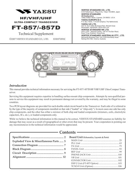 Vertex yaesu ft 857 manuale di riparazione. - Ducati monster 750 manuale di riparazione.