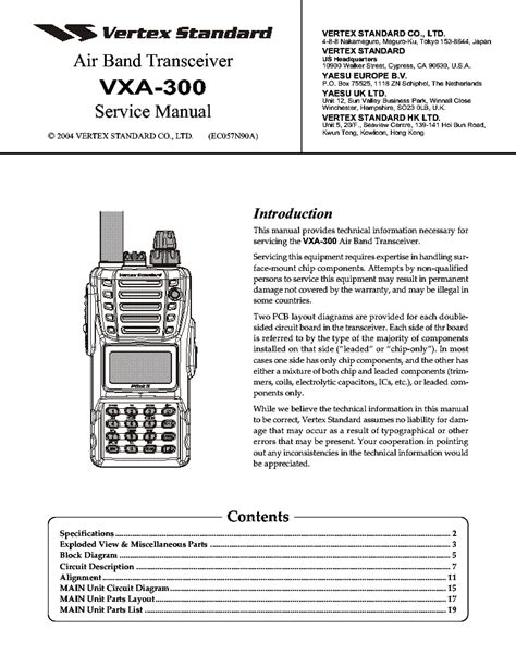 Vertex yaesu vxa 300 service repair manual download. - Manual de seguridad de operaciones de aviación.