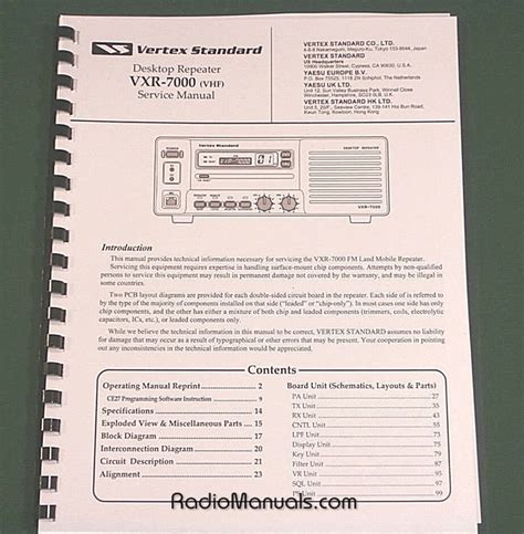 Vertex yaesu vxr 7000 vhf uhf service repair manual. - The winners manual by robert heller.