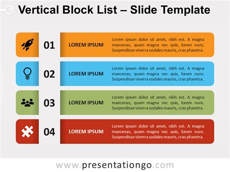 Vertical Block List For Powerpoint And Google Slides