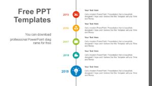 Vertical Circle Point Powerpoint Diagram For Free